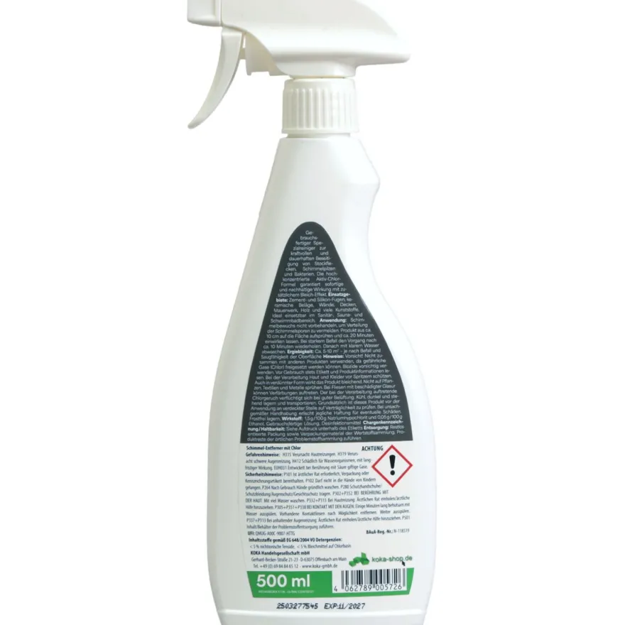 KOKA Schimmelentferner Aktiv Chlor Wand Anti Schimmel-Spray Schimmel-Reiniger