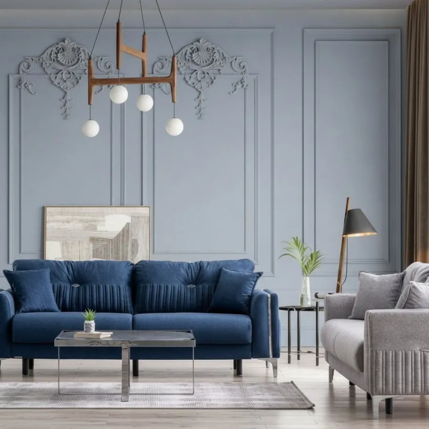 Komfortable Sofagarnitur 3 + 3 Sitzer Stilvolles Design für Entspanntes Wohnen