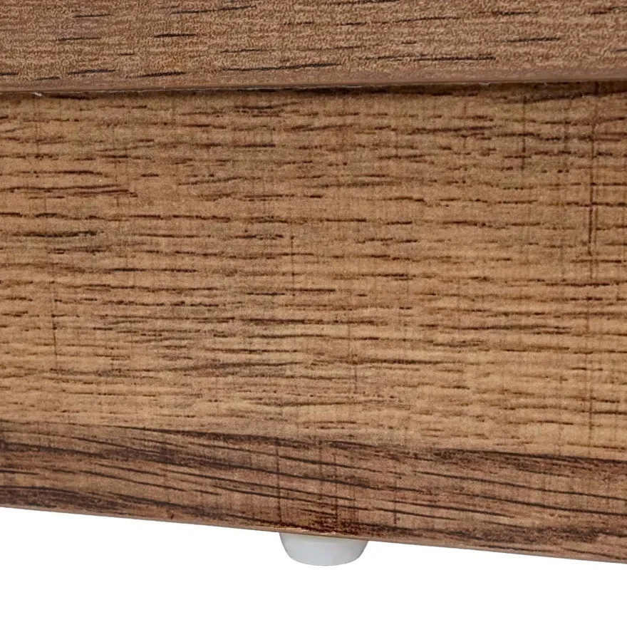 Kommode HWC-K75, Schrank, Schiebetüre 5 Staufächer, Holz-Optik Industrial 84x80x40cm