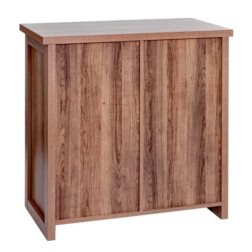 Kommode HWC-K75, Schrank, Schiebetüre 5 Staufächer, Holz-Optik Industrial 84x80x40cm