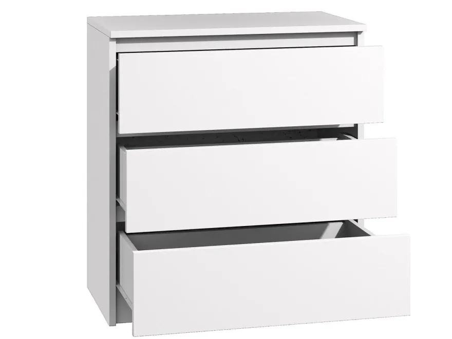 Kommode mit 3 Schubladen Sideboard weiß Anrichte holz modern