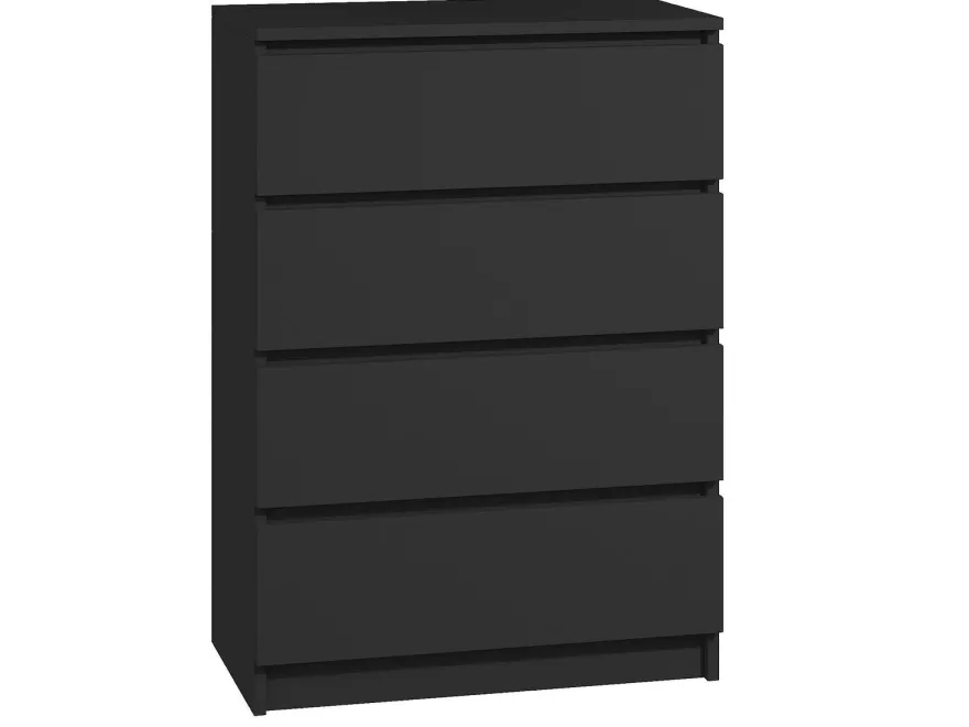 Kommode mit 4 Schubladen Sideboard schwarz Anrichte holz