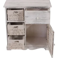 Kommode Schrank 63x60x30cm, Shabby-Look, Vintage