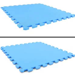 Kompletter Sportboden-Set fürs Homegym - 8 blaue Platten 50 x 50 cm