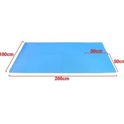 Kompletter Sportboden-Set fürs Homegym - 8 blaue Platten 50 x 50 cm