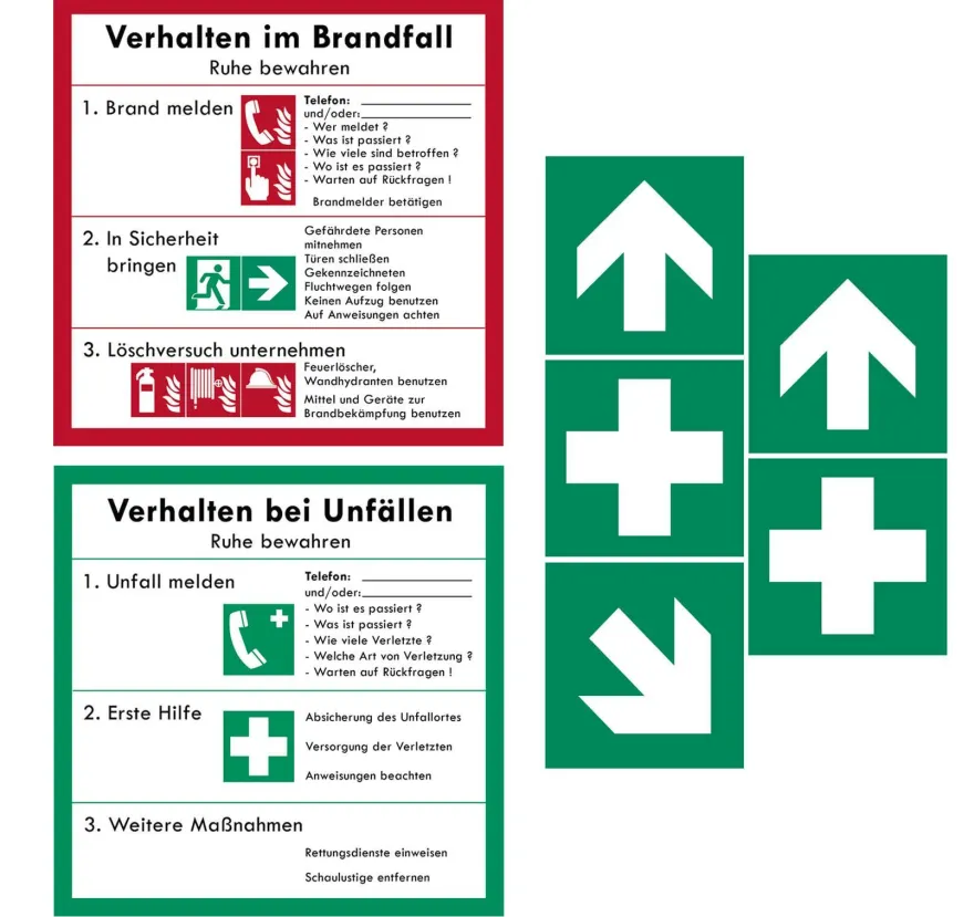 Komplettset nach akt. DIN 13169 Plus 4 (Betriebe) inkl. Hygiene-Gel + Sprühpflaster