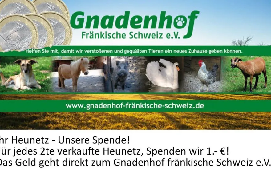 Konege Premium Heunetz Tuch 1,5m x 1,5m. # 4,5cm, gewebt