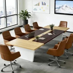 Konferenztisch Büro 200x100x74cm H - Moderner Besprechungstisch mit 2,5 cm