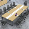 Konferenztisch mit Kabelmanagement, 360x80x74cm, Modern & Stabil für Büro