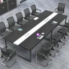 Konferenztisch mit Kabelmanagement, Großer Besprechungstisch Modern für Büro