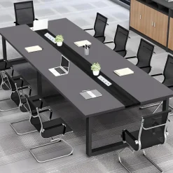 Konferenztisch M1 400x100x74cm mit Kabelmanagement, moderner Besprechungstisch