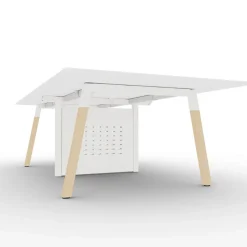 Konferenztisch POLARE mit Massivholzbeinen in Esche 248/328 x 124 x 74 cm
