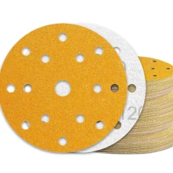 Kongming 60 Stück Schleifpapier Klett 150mm, Körnung 120, 15 Loch für