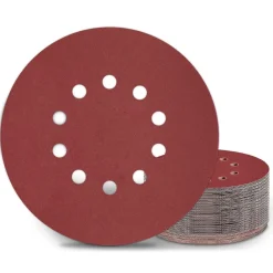 Kongming 25 Stück Schleifpapier 225mm Klett P320 10 Loch für