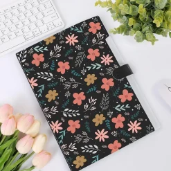 Konvinit Dokumentenmappe A4 mit 6 Fächern - Blumenmuster, ideal für Büro
