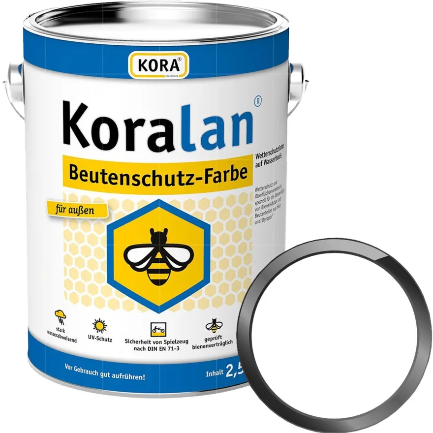 KORA Koralan Beutenschutz-Farbe 2.5 LTR Wetterschutzfarbe für Bienenkästen
