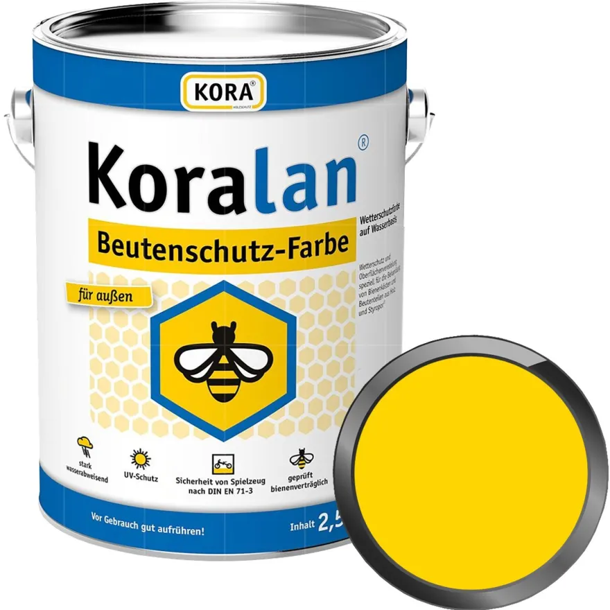 KORA Koralan Beutenschutz-Farbe 2.5 LTR Wetterschutzfarbe für Bienenkästen