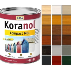 KORA Koranol Compact MSL 0.75 LTR Mittelschichtlasur Holzlasur Wetterschutzlasur