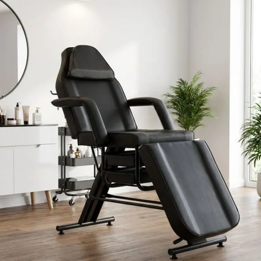 Kosmetikstuhl mit Wannen schwarz Bett Liege SPA Tattoo
