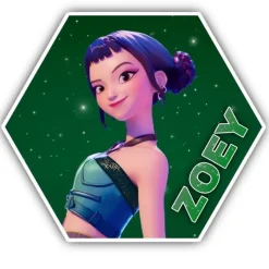 KPop Demon Hunters Essbar Zoey Zuckermasse Tortenbild Tortenaufleger + 4 Muffin