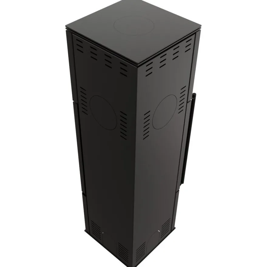 KRATKI REN M/P Kaminofen 7kW Ø150 Schwarz Montageset Selbstschließend