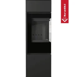 KRATKI REN/S Kaminofen rechts Ø150 mm 7?kW Stahl Schwarz, Modern & Effizient