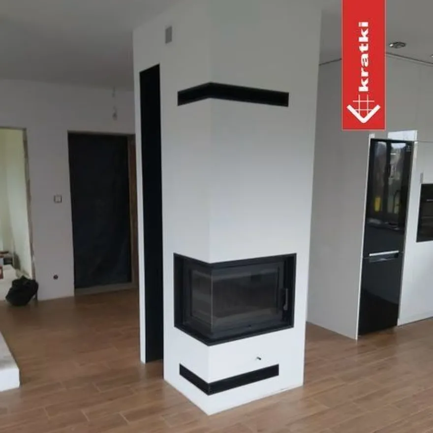 KRATKI SIMPLE Kamineinsatz links 8 kW Ø 150 – Gusseisen, Eckkamin, BImSchV II