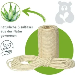 Kratzbaum Sisalseil Natur 8 mm - 20 m