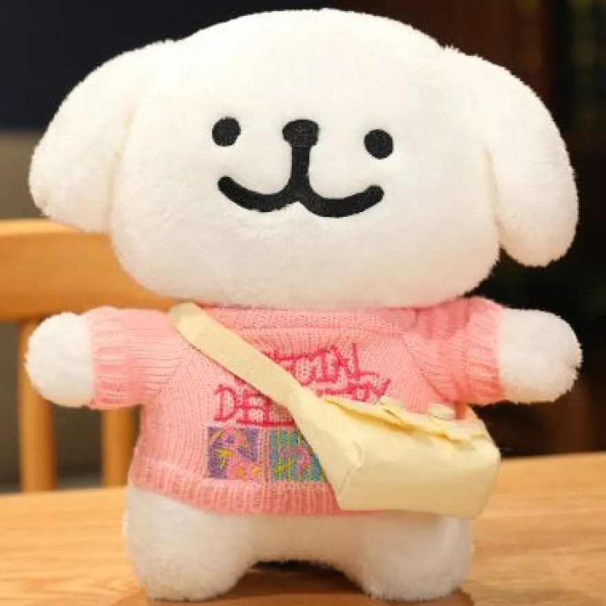 Kreativ Welpen Plüschtier Maltese Hund Plüsch Puppe Doll Kinder Spielzeug Gift 25cm