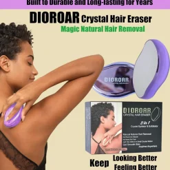 Kristall-Haarentferner Nanoglas Epilierer Peeling Violett Haut