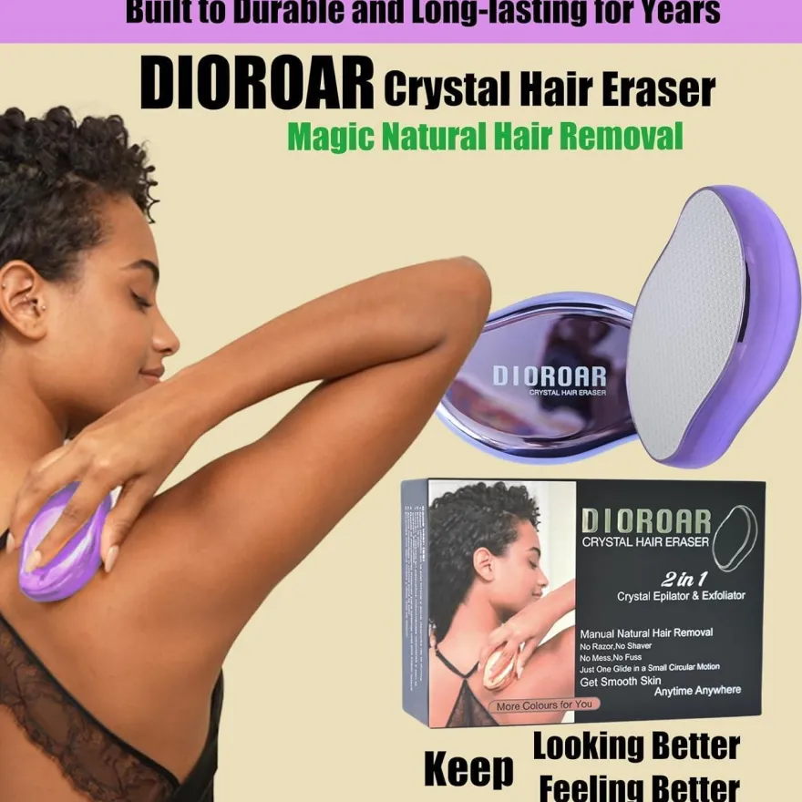 Kristall-Haarentferner Nanoglas Epilierer Peeling Violett Haut
