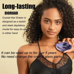 Kristall-Haarentferner Nanoglas Epilierer Peeling Violett Haut