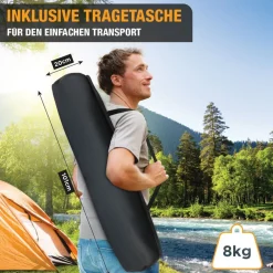 Kronenburg XXL Campingbett Feldbett 210 x 72 x 45 cm - belastbar bis 200 kg - schwarz