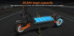 KuKirin G2 Max 1000W faltbarer Elektroroller, Höchstgeschwindigkeit 55km/h,20.8AhAkku