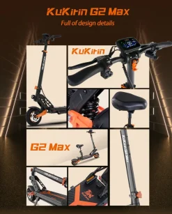 KuKirin G2 Max 1000W faltbarer Elektroroller, Höchstgeschwindigkeit 55km/h,20.8AhAkku