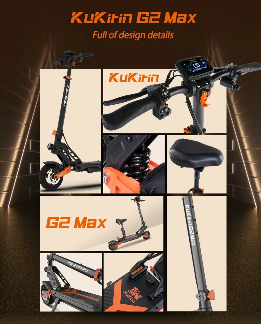 KuKirin G2 Max 1000W faltbarer Elektroroller, Höchstgeschwindigkeit 55km/h,20.8AhAkku
