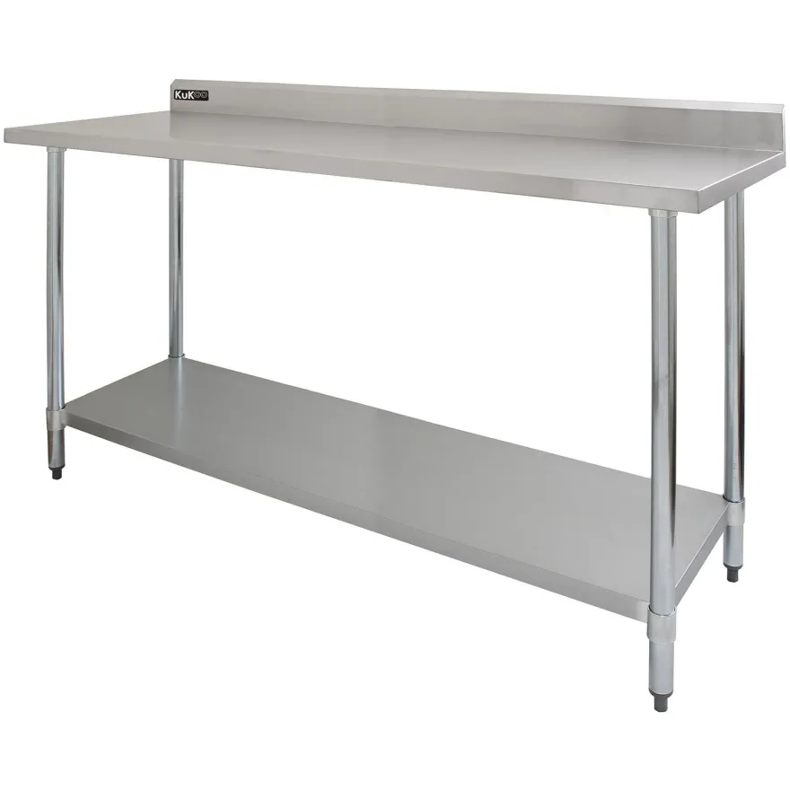 KuKoo Gastro Catering Edelstahl Arbeitstisch Küchentisch Zubereitungstisch 183cm