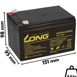 Kung Long WP14-12SE Akku-Satz 48V 14Ah für SP0051 – 4x 12V AGM