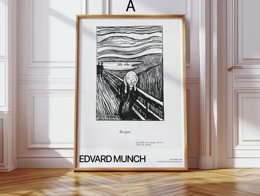 Kunst Poster · Geschenkidee · Edvard Munch Expressionismus Ikonische Gemälde