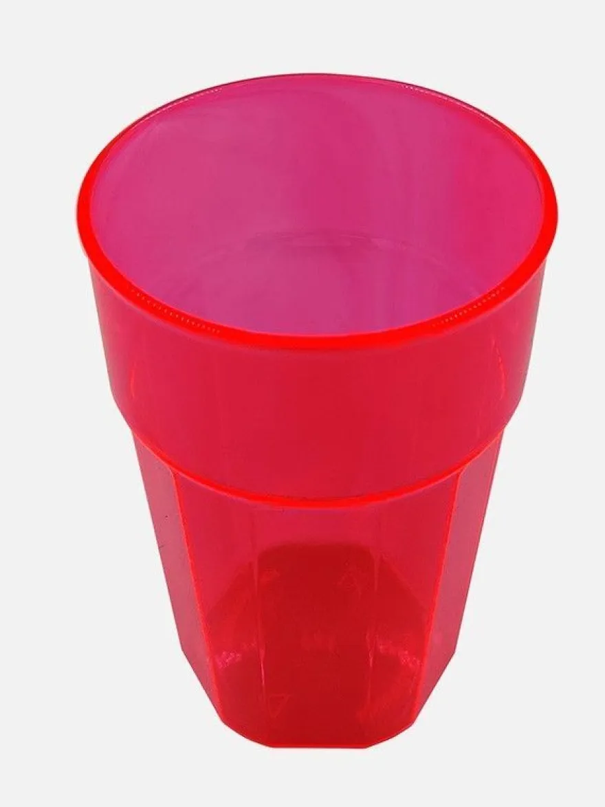Kunststoff Mehrwegbecher Cocktailbecher bruchfest PC rot - Made in Germany