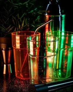 Kunststoff Mehrwegbecher Cocktailbecher bruchfest PC rot - Made in Germany