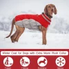 Kuoser Hundemantel Wasserdicht Winterjacke für Hunde L Rot