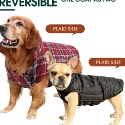 Kuoser Hundemantel Winter Hundejacke Kleine Hunde Fleece Wasserdicht WarmRot