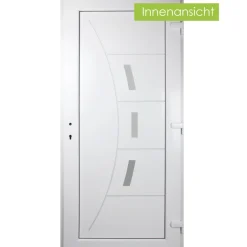 kuporta Haustüren Kunststoff Designline weiß Nebeneingangstür Eingangstür Türen