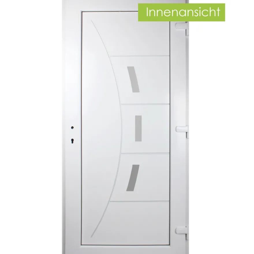 kuporta Haustüren Kunststoff Designline weiß Nebeneingangstür Eingangstür Türen