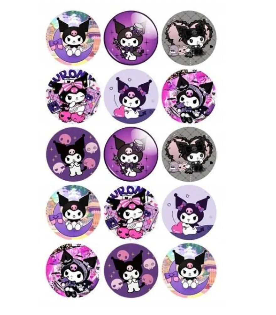 Kuromi Weißer Hase Essbar 12 Muffin Zuckermasse Tortenbild Tortenaufleger 03