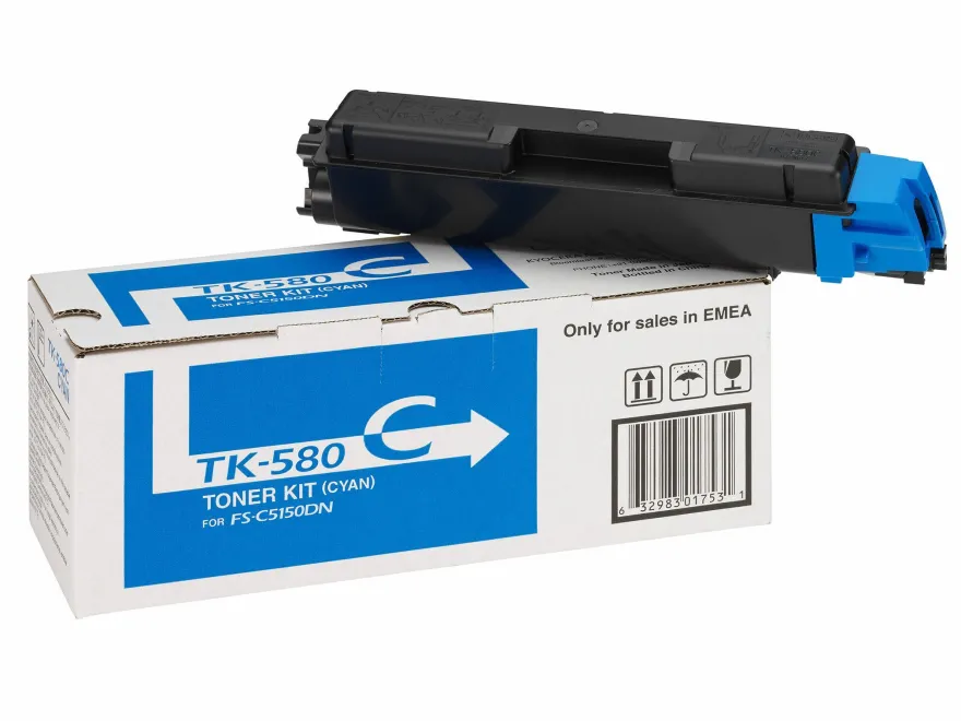 Kyocera Toner TK-580C Cyan (ca. 2.800 Seiten)