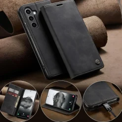 KZB Handyhülle für Samsung Galaxy S24 FE 5G, Klapptasche in Lederoptik