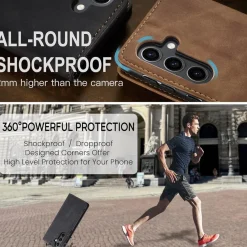 KZB Handyhülle für Samsung Galaxy S24 FE 5G, Klapptasche in Lederoptik