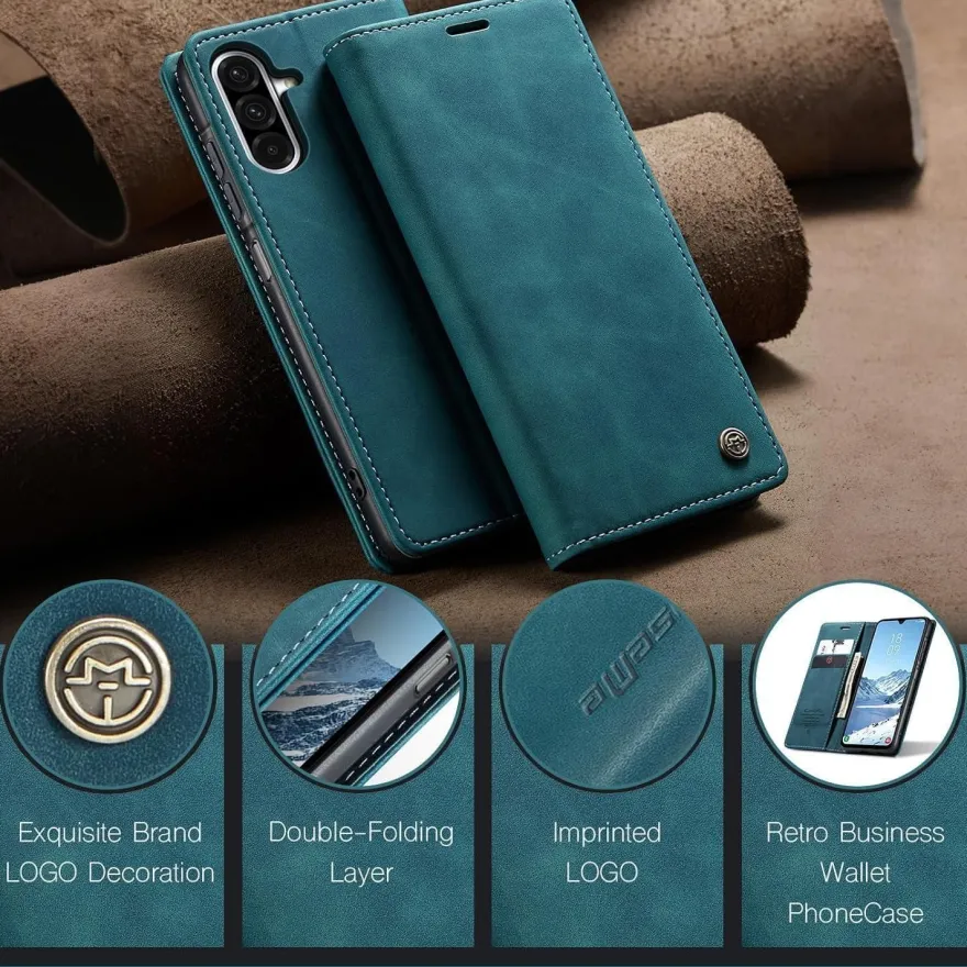 KZB Handyhülle für Samsung Galaxy A26 5G, Klappbar Tasche Flip in Lederoptik